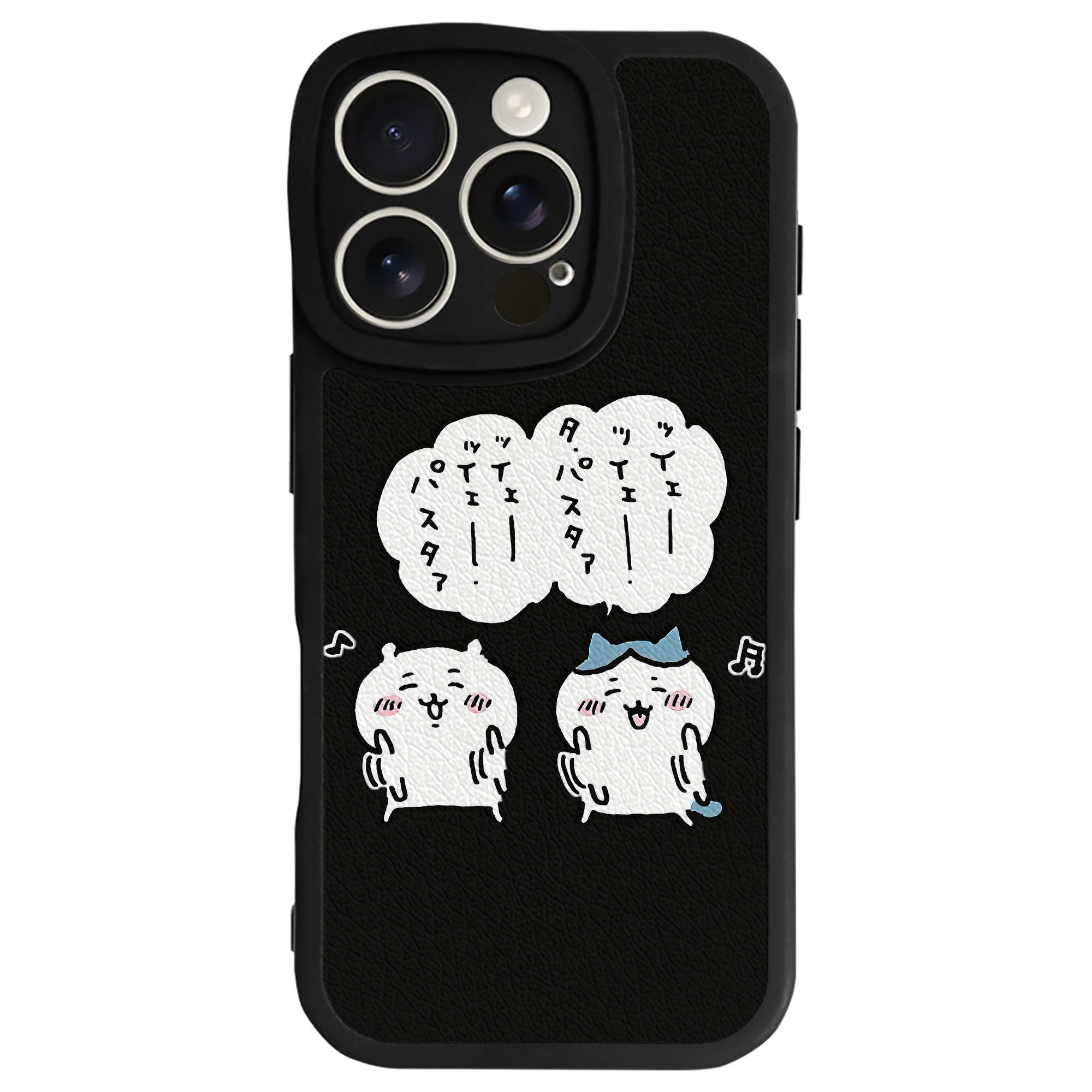 （画像用） ちいかわ ハチワレ Chii-kawa hachiware 【iPhone 16シリーズ対応】シリコンスマホケース（レザー調） 材質：シリコン